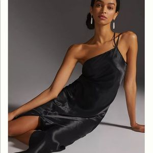 Bl-nk One-Shoulder Slip Dress Anthropologie